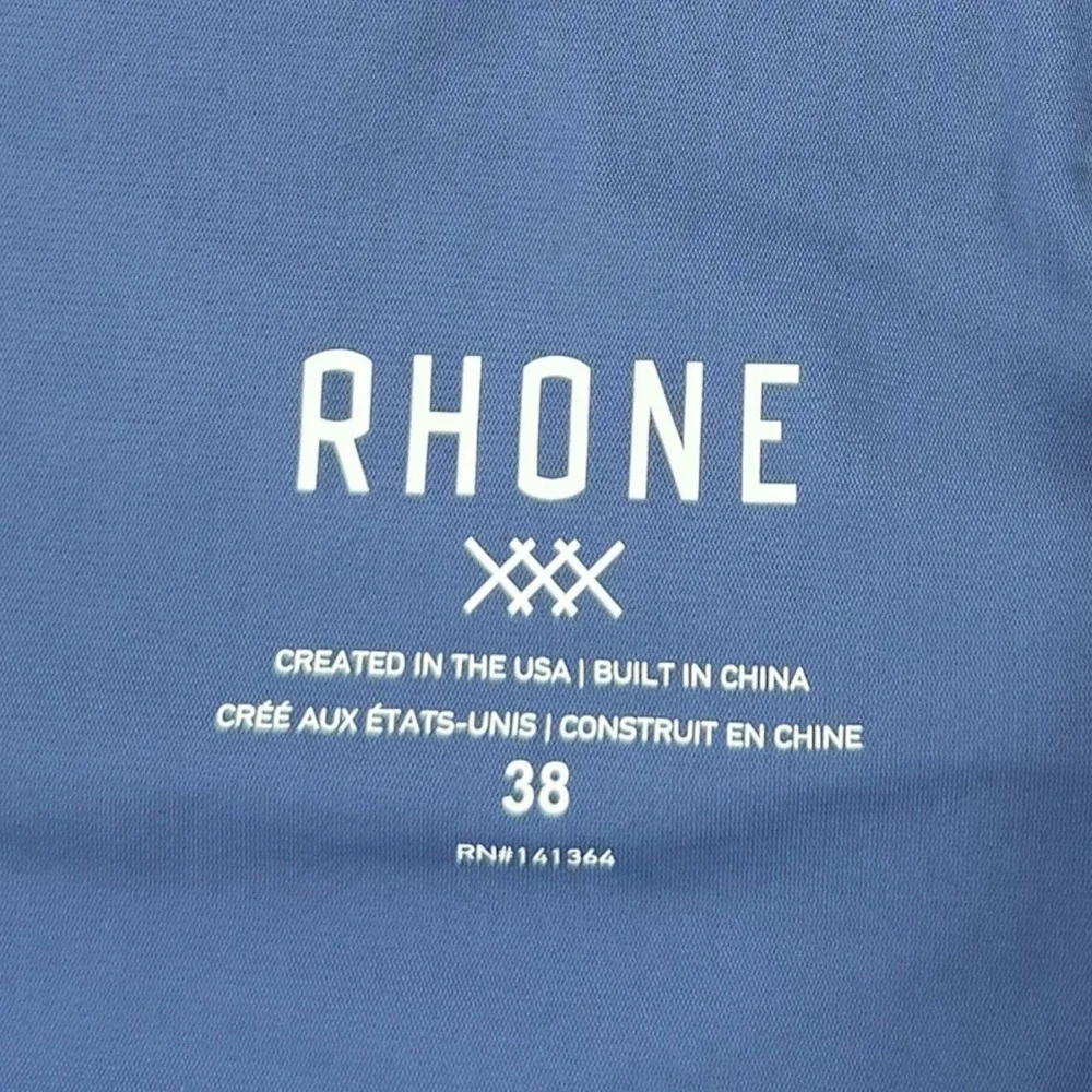 Rhone Resort Short Mens 38 Blue Technical Performance Stretch Golf Shorts 8